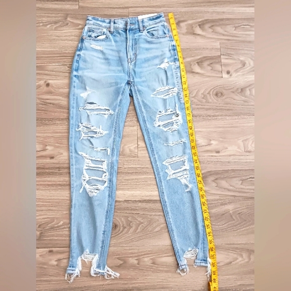 American EaglJeane Outfitters Stretch Mom eans Sz 00 24W - Picture 1 of 4